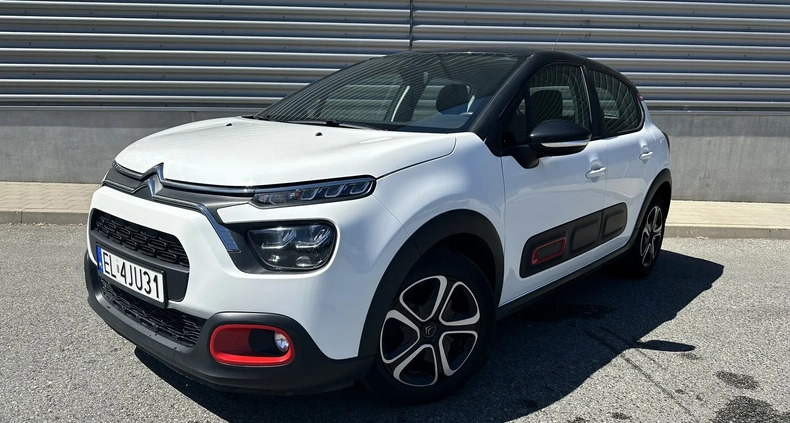 Citroen C3 cena 44900 przebieg: 105000, rok produkcji 2021 z Łódź małe 172